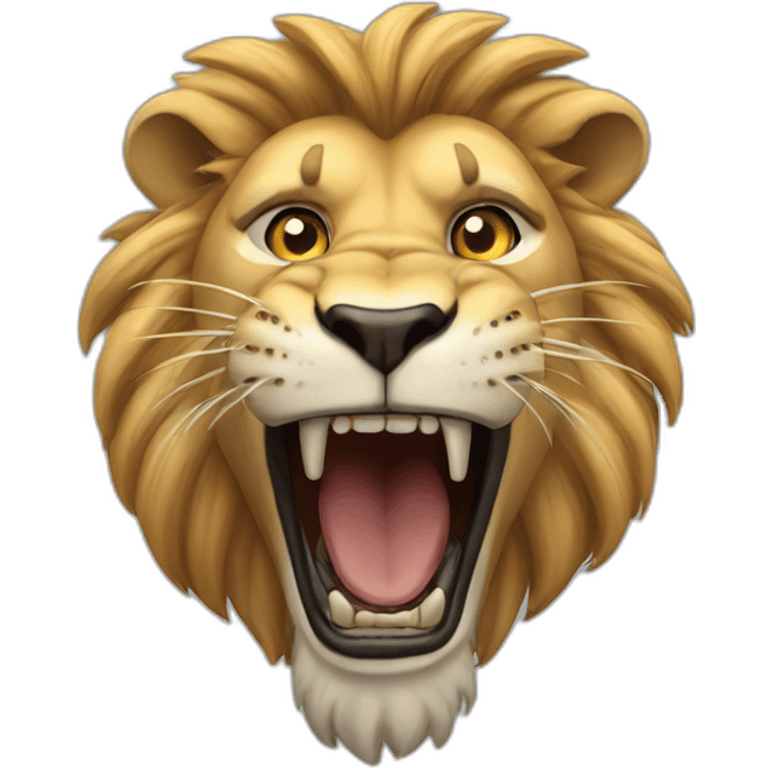 a roaring lion emoji