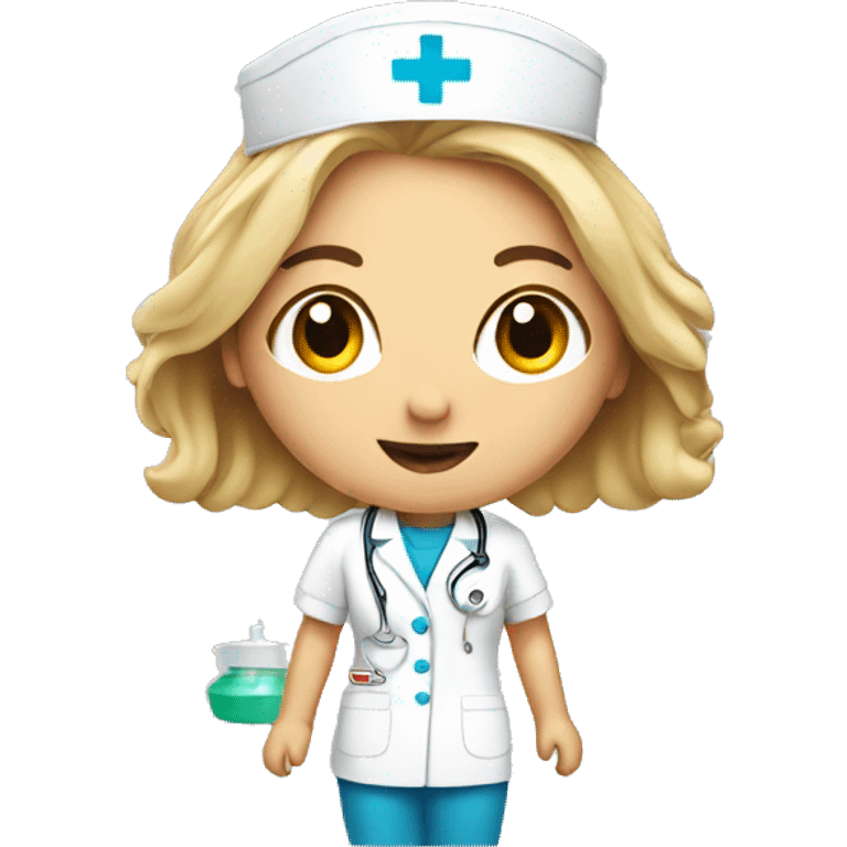 nurse with injection emoji