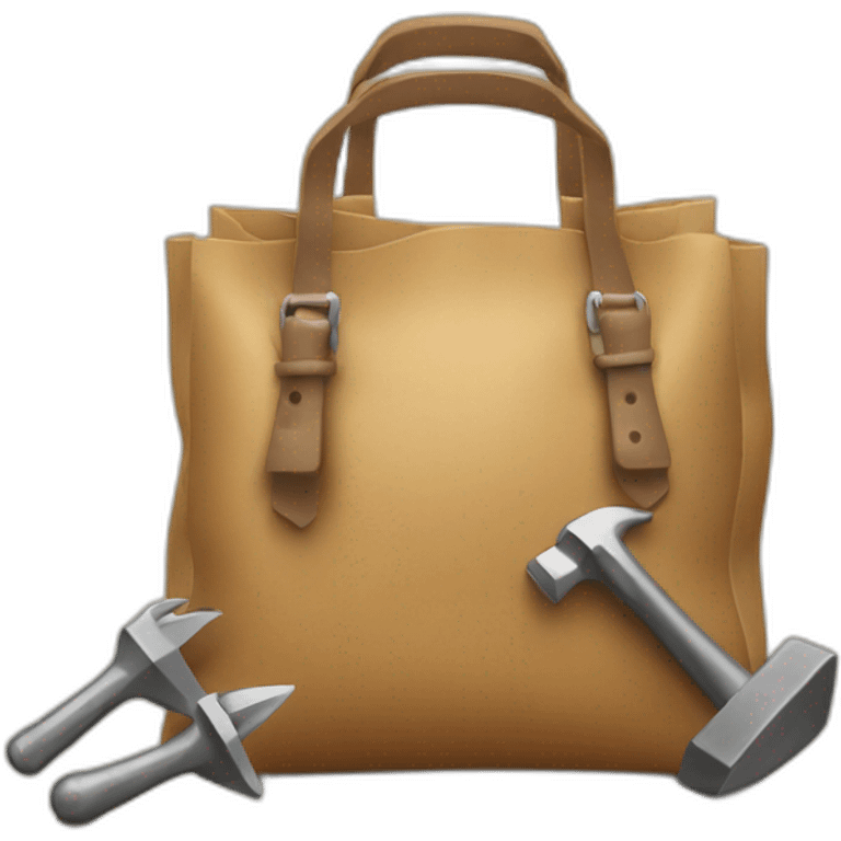 a bag with 5 claw hammers sticking out emoji