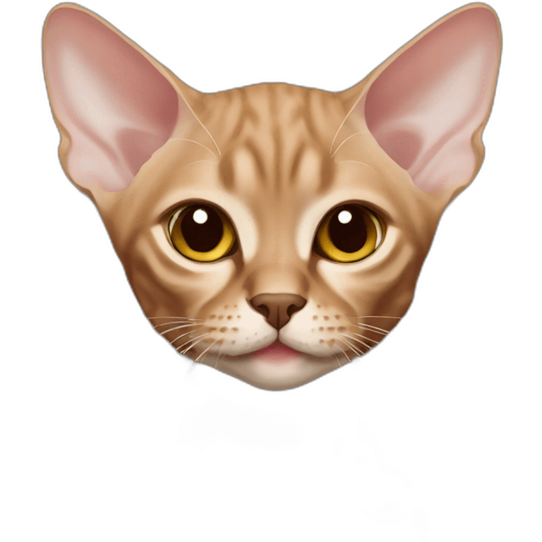 brown devon rex cat emoji