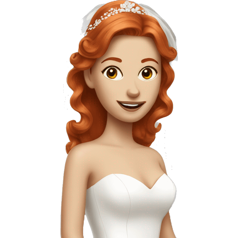 Redhead bride emoji