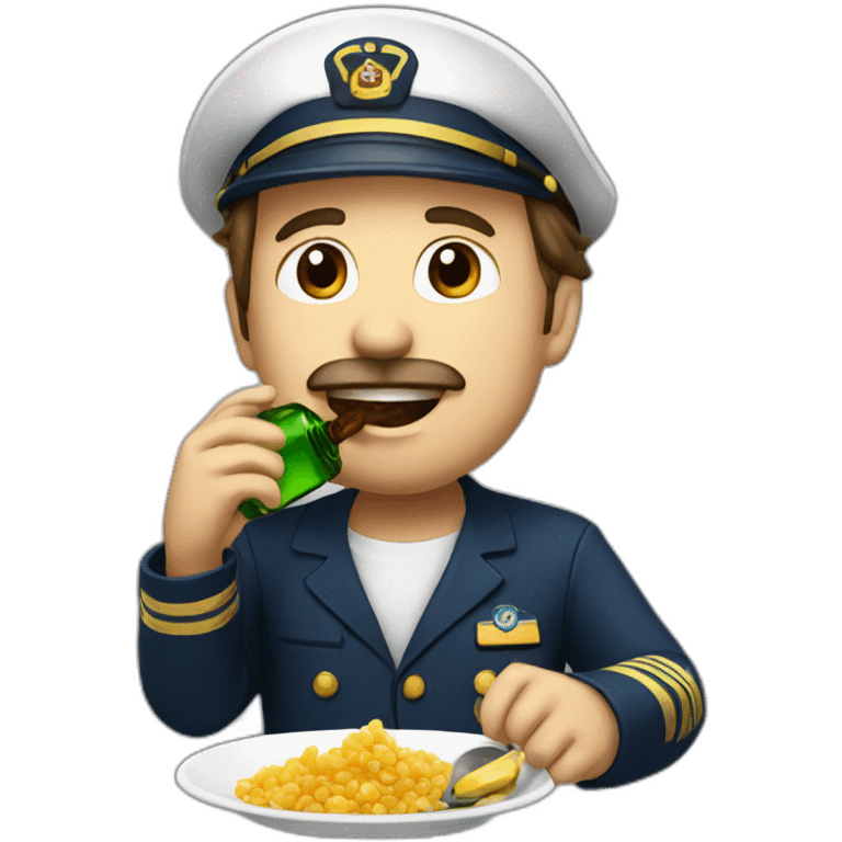 ships captain eating an oil tanker emoji