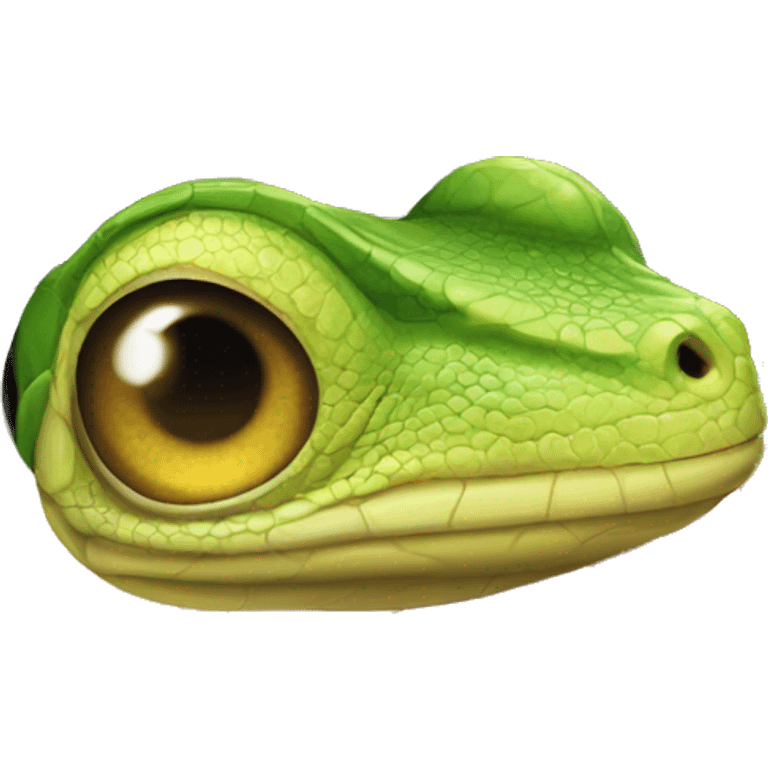 Mark zuckerberg green lizard yellow eyes emoji