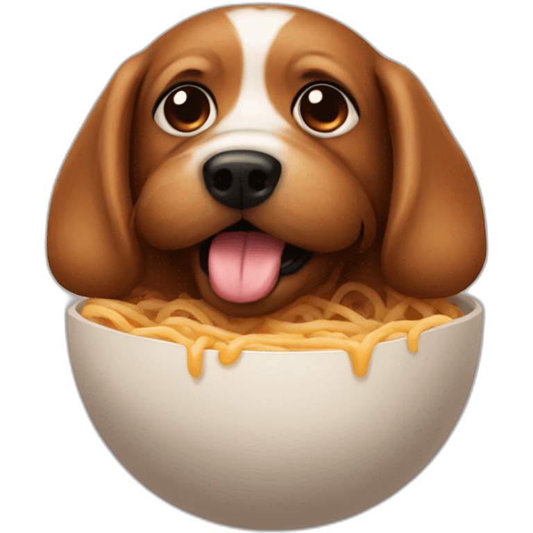 Dog in a meatball emoji