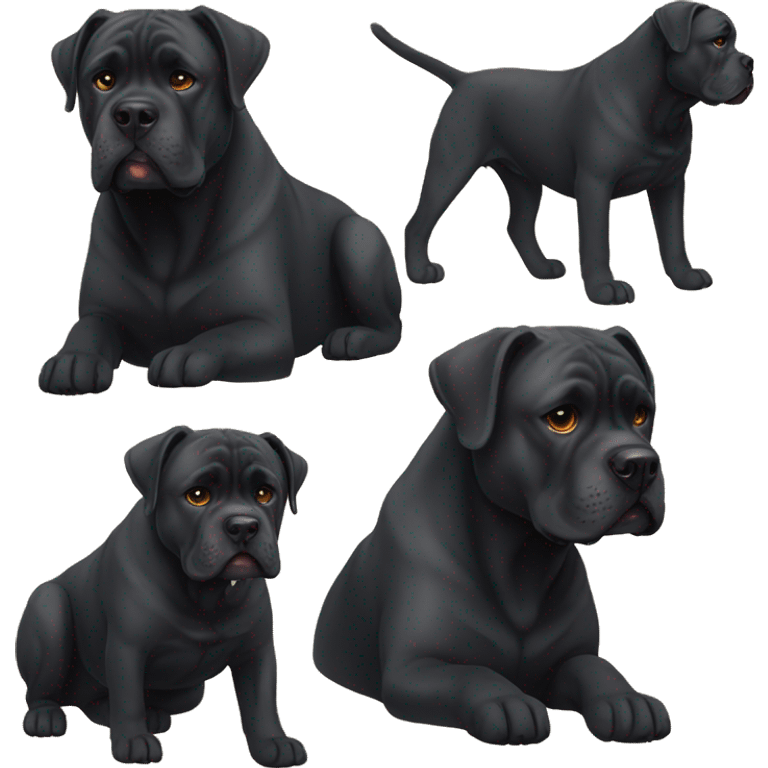 Black cane corso emoji