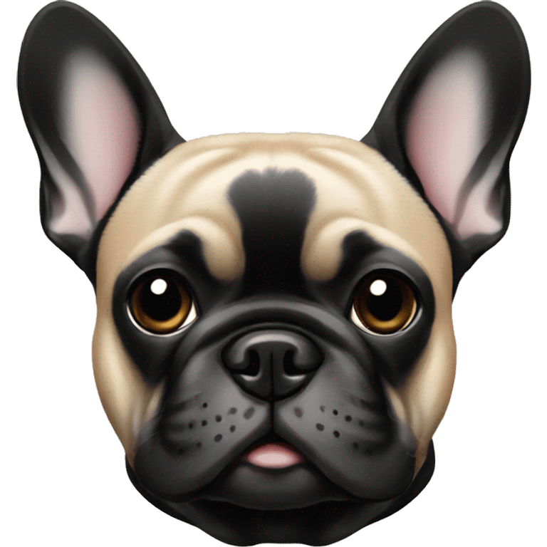 french bulldog black emoji