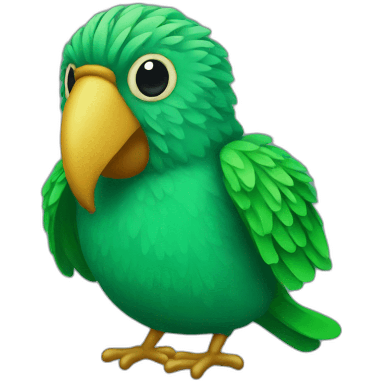 Pajaro verde emoji