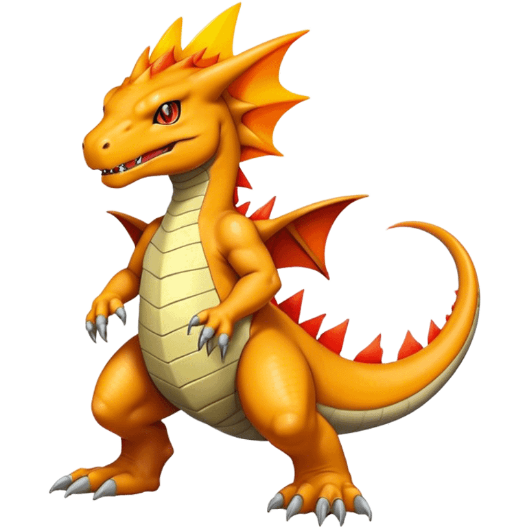  Cool Edgy Shiny Futuristic Ethereal Legendary Greymon-Digimon-Charizard-Agumon-Charmeleon-Reptile full body emoji