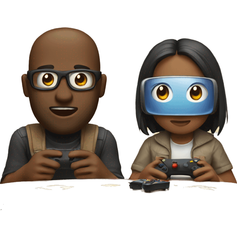 two people gaming emoji