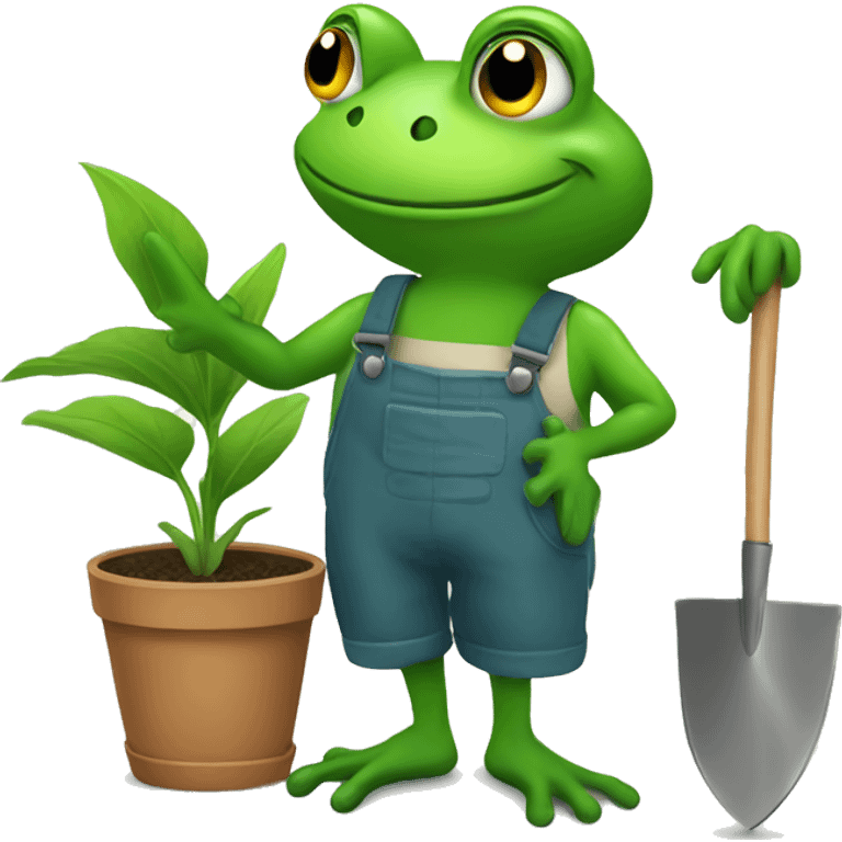 proud frog gardening emoji