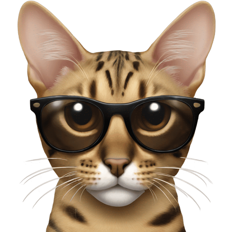 Savannah cat with sunglasses  emoji