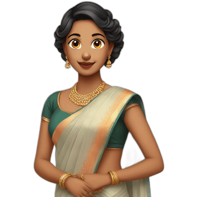 beautiful girl in saree emoji