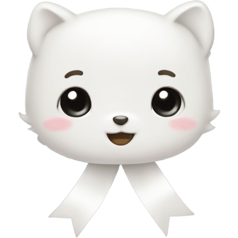 cute white ribbon emoji