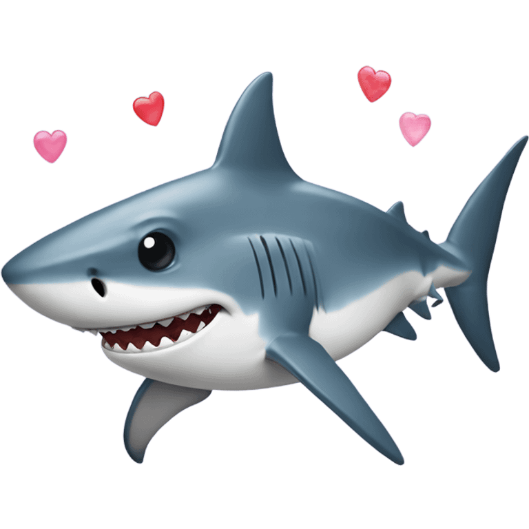 shark with hearts for eyes emoji