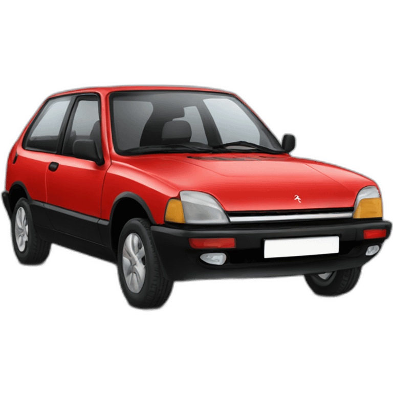 404 car Peugeot red and black emoji