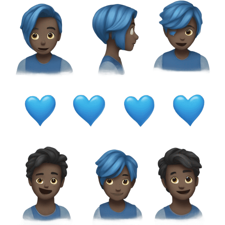 Blue hearts emoji