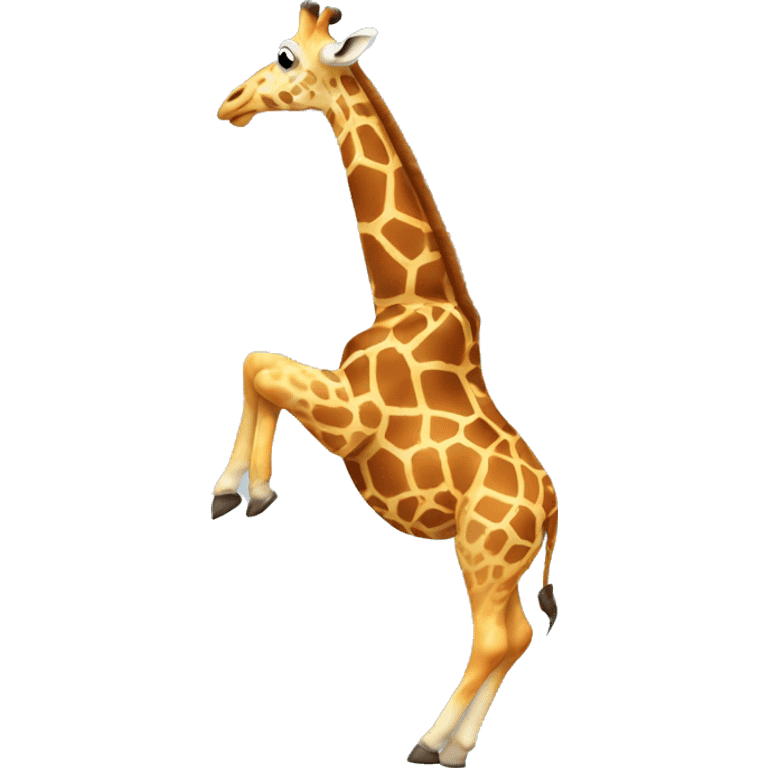 a giraffe doing a backflip  emoji