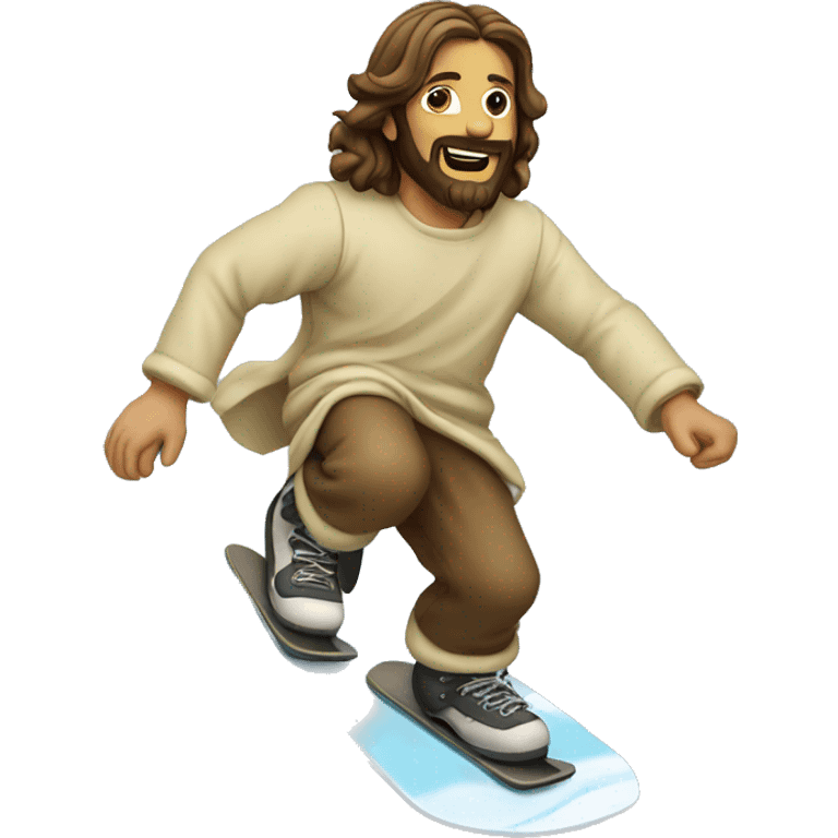 Jesus snowboarding  emoji