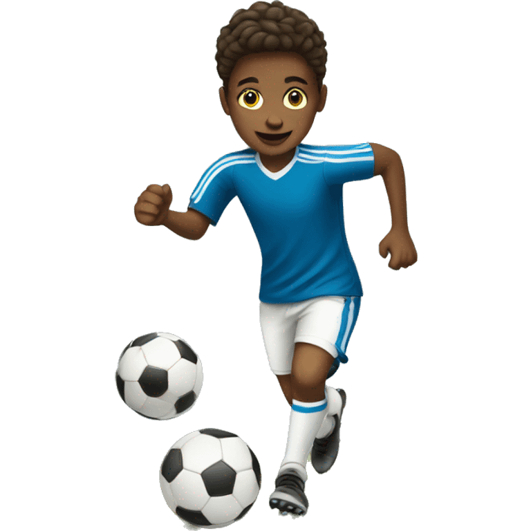 teenager play soccer emoji