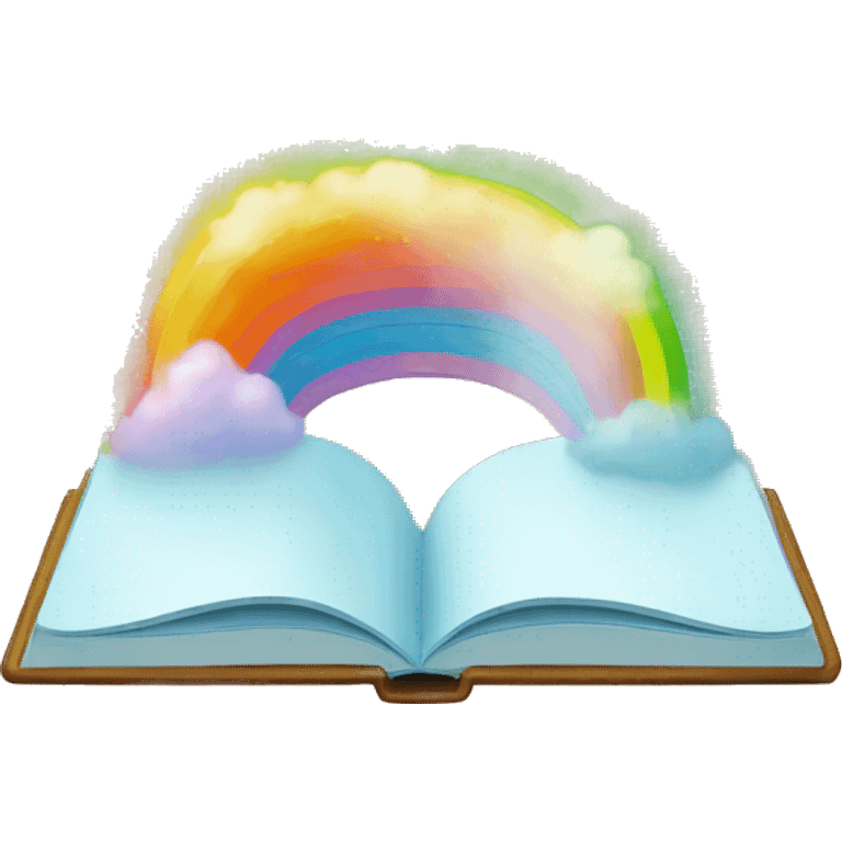 Open book with rainbow emoji