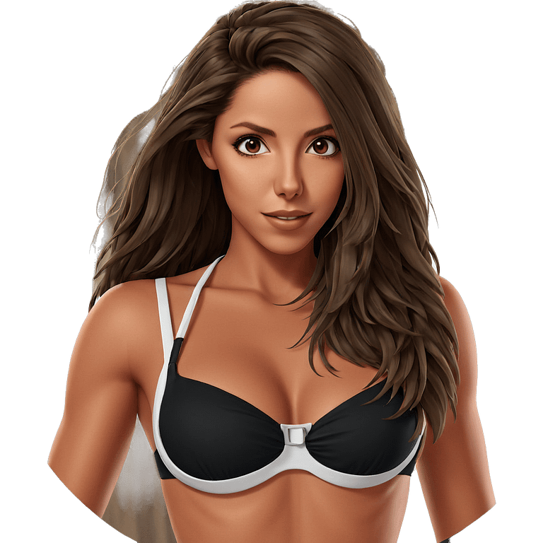 brown-haired girl in bikini emoji