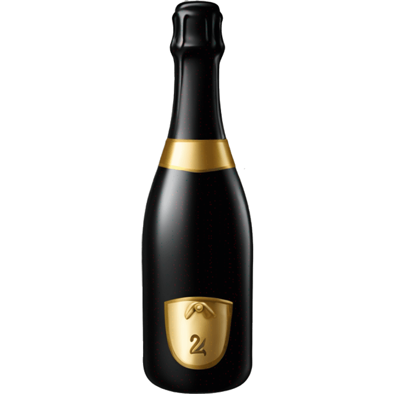 Black champagne bottle  emoji