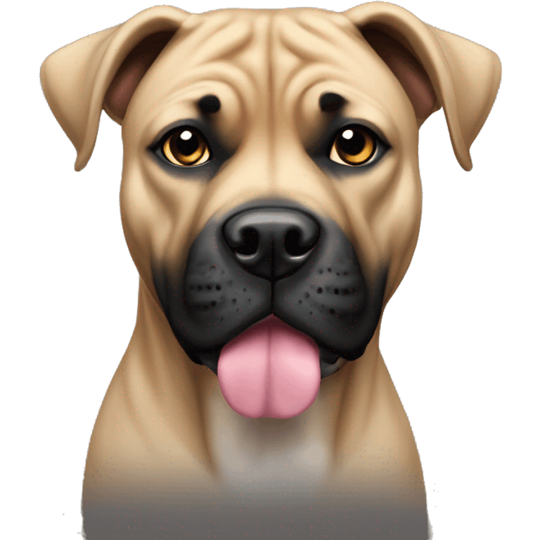 Black bull mastiff x American staffy emoji