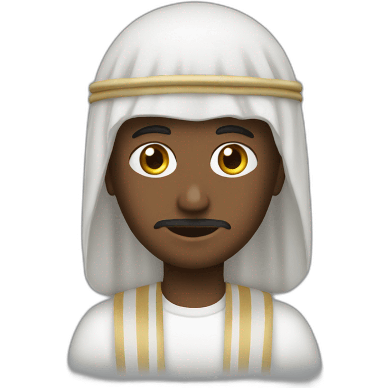 Car racist with full head helmet and Arabian shaikh robe race helmet emoji