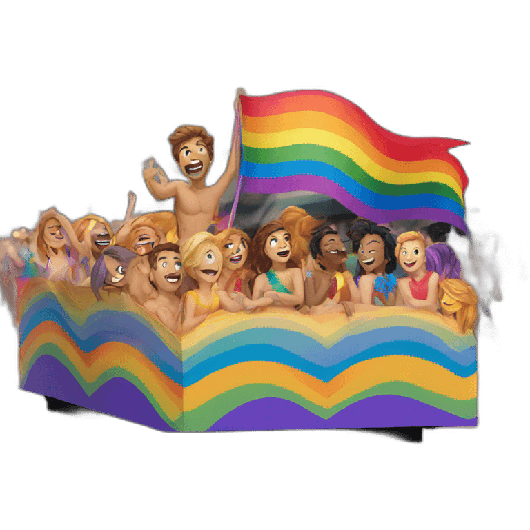 Pride parade float  emoji