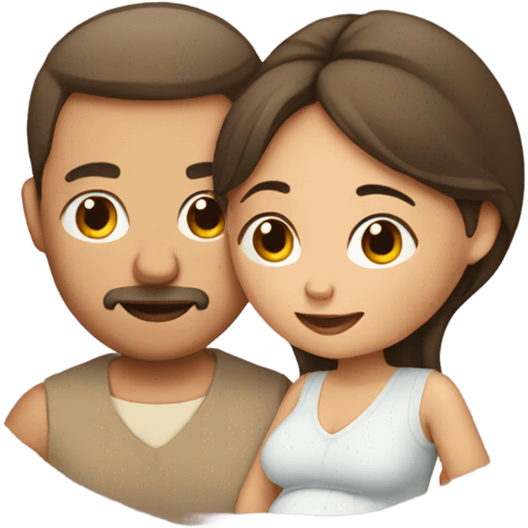 Pregnant woman with man  emoji