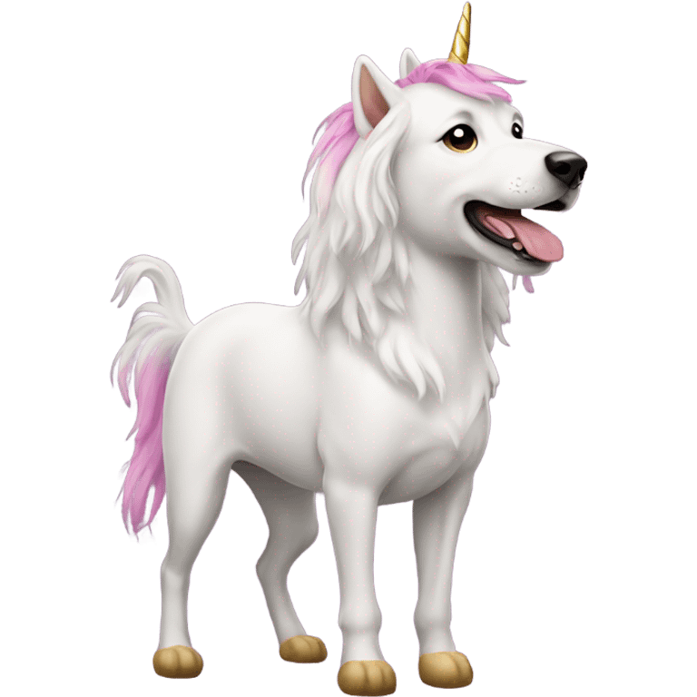 Dog on a unicorn  emoji