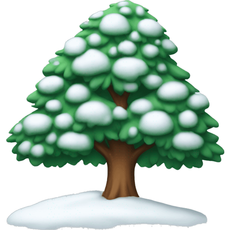 trees with snow  emoji