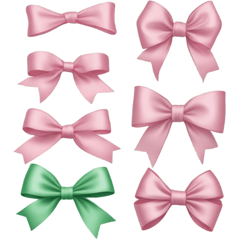 Pink and Green Bows  emoji