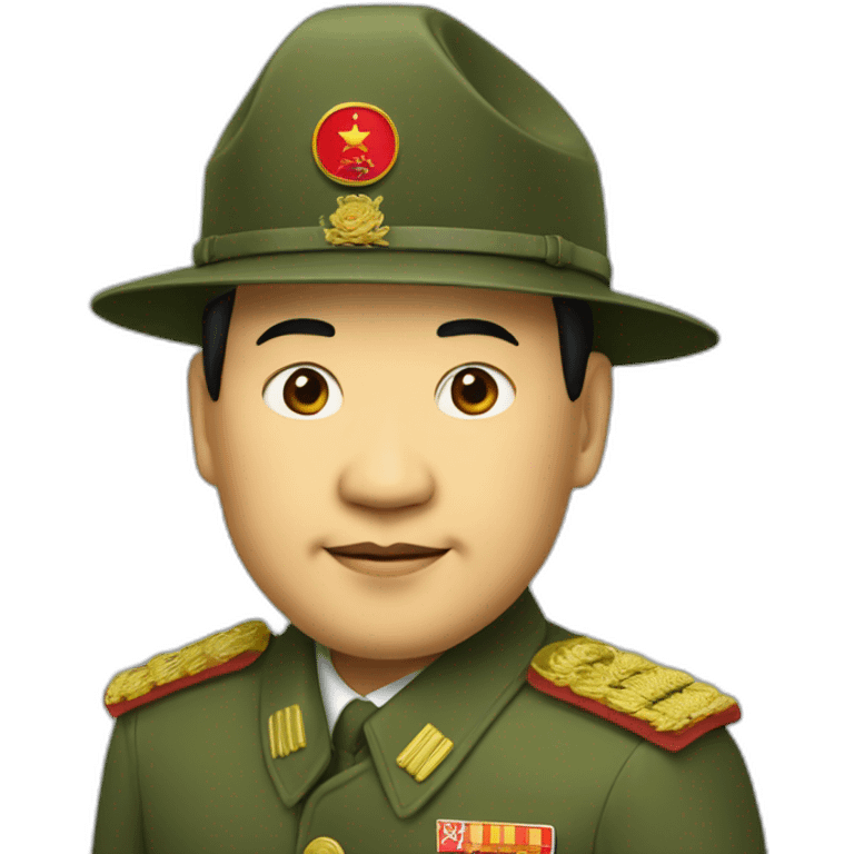 Xi Jinping in a military hat emoji