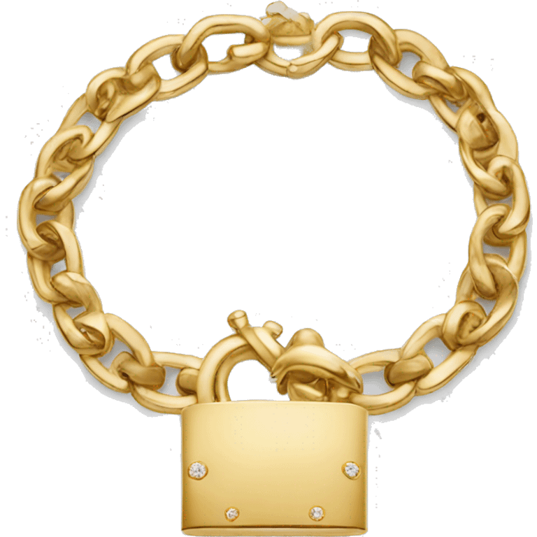 Golden cartier bracelat emoji