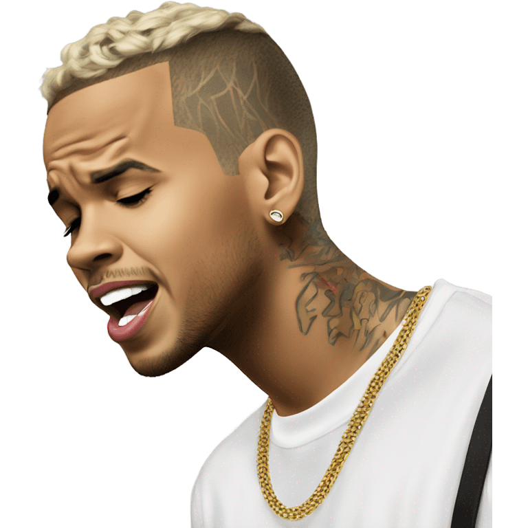 Hyper Realistic Chris brown singing residuals  emoji