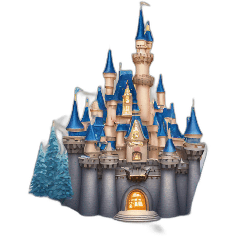 Disney Castle Christmas emoji