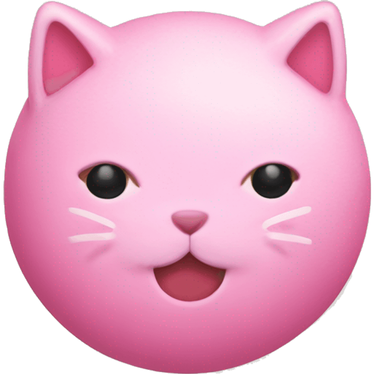 pink mochi with cat whiskers emoji