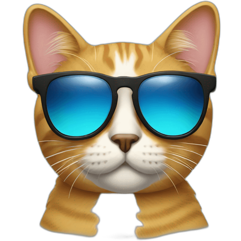 Cat with sunglasses emoji