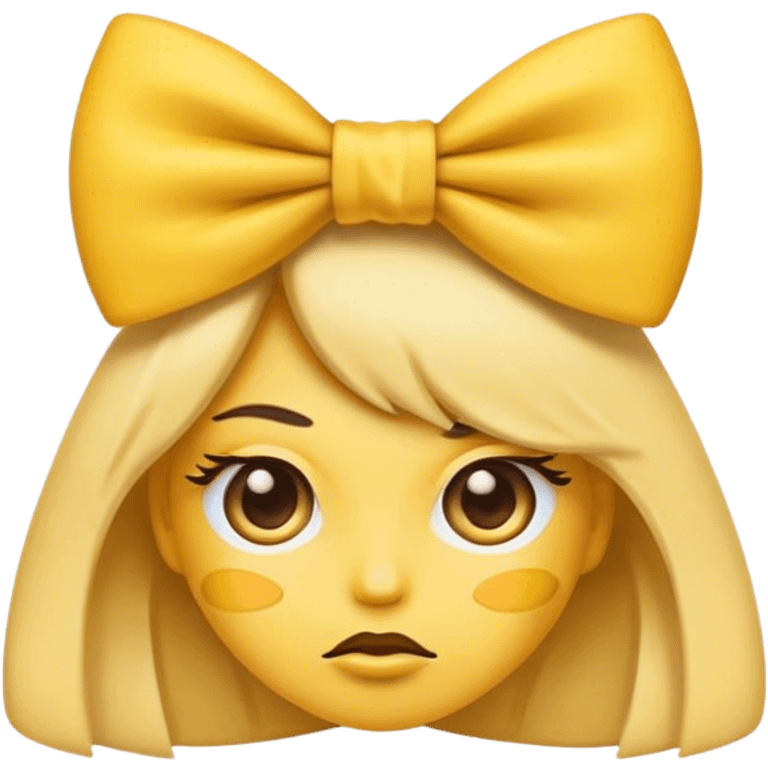 Side eye emoji with 2 bows emoji