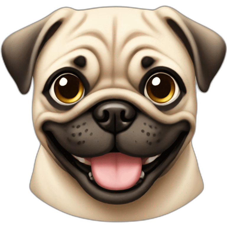 Smiling pug emoji