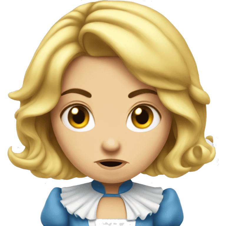 Alice from alice and wonderland angry emoji