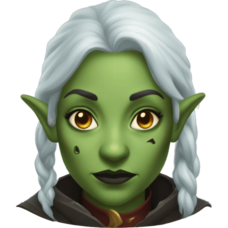 half-orc woman wizard necromancer emoji