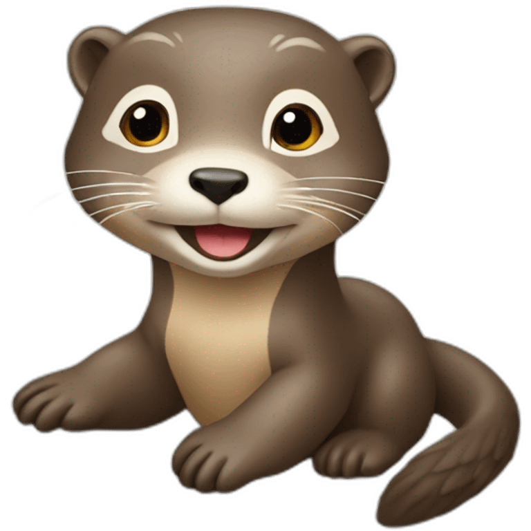 Loutre sur cheval emoji