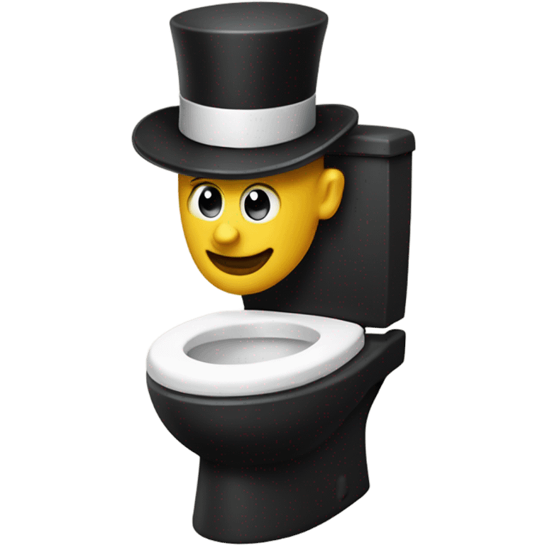 Skibidi toilet with a top hat  emoji