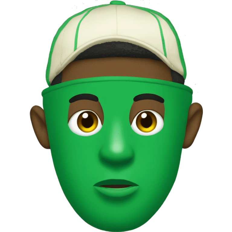 tyler the creator with green skimask emoji