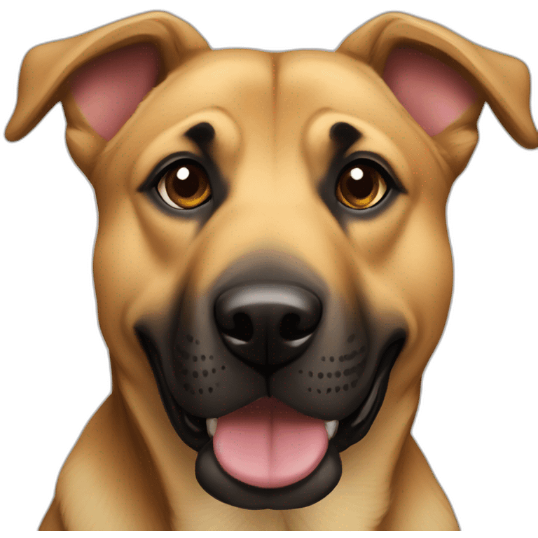 German shepherd Pitt bull mixed dog emoji