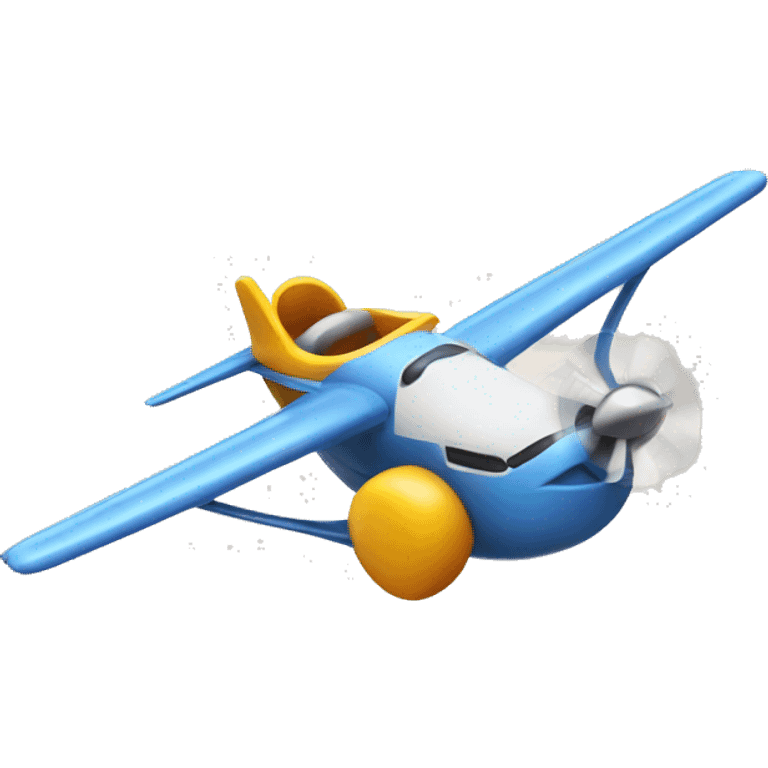 An emoji of a plane racing a car emoji