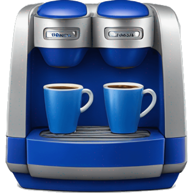 Realistic cobalt blue keurig  emoji