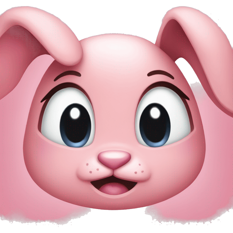 Pink bunny crying  emoji